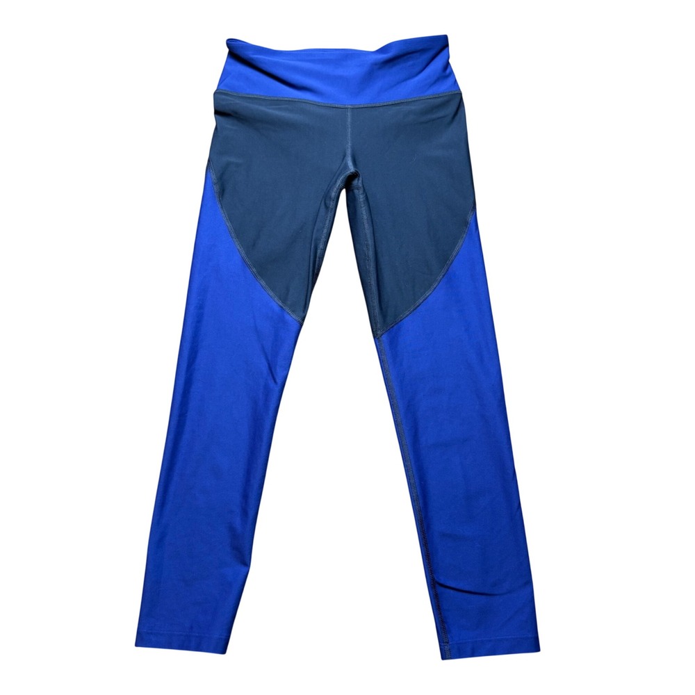 Under Armour Capri Leggings Women SM Blue Navy HeatGear Athletic Yoga Pants